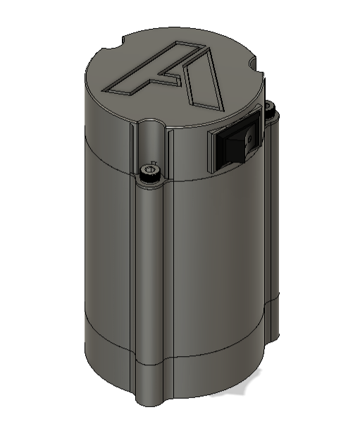 Trovak Version 1.0 prototype featuring an ESP32-S3 development board inside an arrayed cylindrical capsule housing